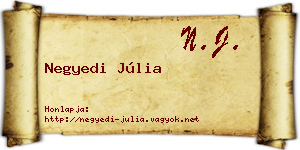 Negyedi Júlia névjegykártya